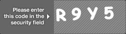 captcha code for visual authentication  letter R number 9 letter Y number 5
