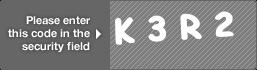 captcha code for visual authentication  letter K number 3 letter R number 2