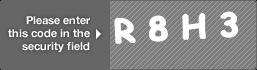 captcha code for visual authentication  letter R number 8 letter H number 3