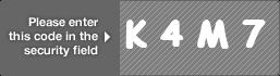 captcha code for visual authentication  letter K number 4 letter M number 7