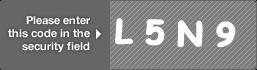 captcha code for visual authentication  letter L number 5 letter N number 9