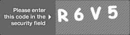captcha code for visual authentication  letter R number 6 letter V number 5