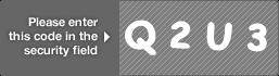 captcha code for visual authentication  letter Q number 2 letter U number 3