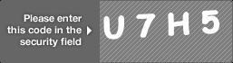captcha code for visual authentication  letter U number 7 letter H number 5