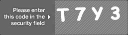 captcha code for visual authentication  letter T number 7 letter Y number 3