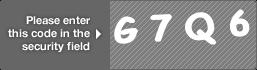 captcha code for visual authentication  letter G number 7 letter Q number 6