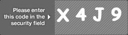 captcha code for visual authentication  letter X number 4 letter J number 9
