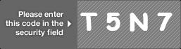 captcha code for visual authentication  letter T number 5 letter N number 7