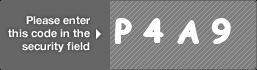 captcha code for visual authentication  letter P number 4 letter A number 9