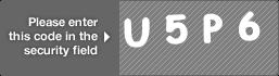 captcha code for visual authentication  letter U number 5 letter P number 6