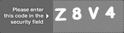 captcha code for visual authentication  letter Z number 8 letter V number 4