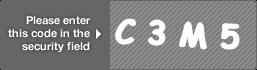 captcha code for visual authentication  letter C number 3 letter M number 5