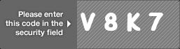 captcha code for visual authentication  letter V number 8 letter K number 7