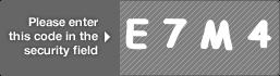 captcha code for visual authentication  letter E number 7 letter M number 4