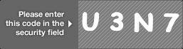 captcha code for visual authentication  letter U number 3 letter N number 7
