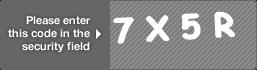 captcha code for visual authentication  number 7 letter X number 5 letter R