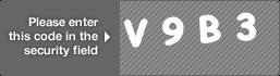 captcha code for visual authentication  letter V number 9 letter B number 3
