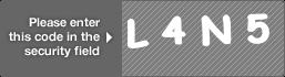 captcha code for visual authentication  letter L number 4 letter N number 5