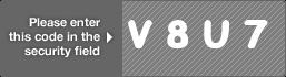 captcha code for visual authentication  letter V number 8 letter U number 7