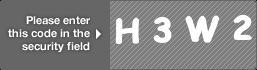 captcha code for visual authentication  letter H number 3 letter W number 2
