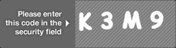 captcha code for visual authentication  letter K number 3 letter M number 9
