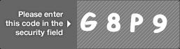 captcha code for visual authentication  letter G number 8 letter P number 9