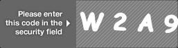 captcha code for visual authentication  letter W number 2 letter A number 9