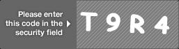 captcha code for visual authentication  letter T number 9 letter R number 4