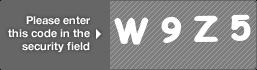 captcha code for visual authentication  letter W number 9 letter Z number 5