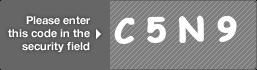captcha code for visual authentication  letter C number 5 letter N number 9