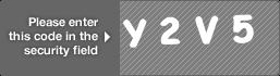 captcha code for visual authentication  letter Y number 2 letter V number 5