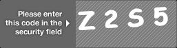 captcha code for visual authentication  letter Z number 2 letter S number 5