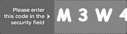captcha code for visual authentication  letter M number 3 letter W number 4