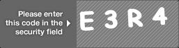 captcha code for visual authentication  letter E number 3 letter R number 4