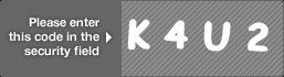 captcha code for visual authentication  letter K number 4 letter U number 2