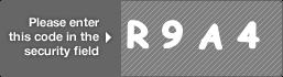 captcha code for visual authentication  letter R number 9 letter A number 4
